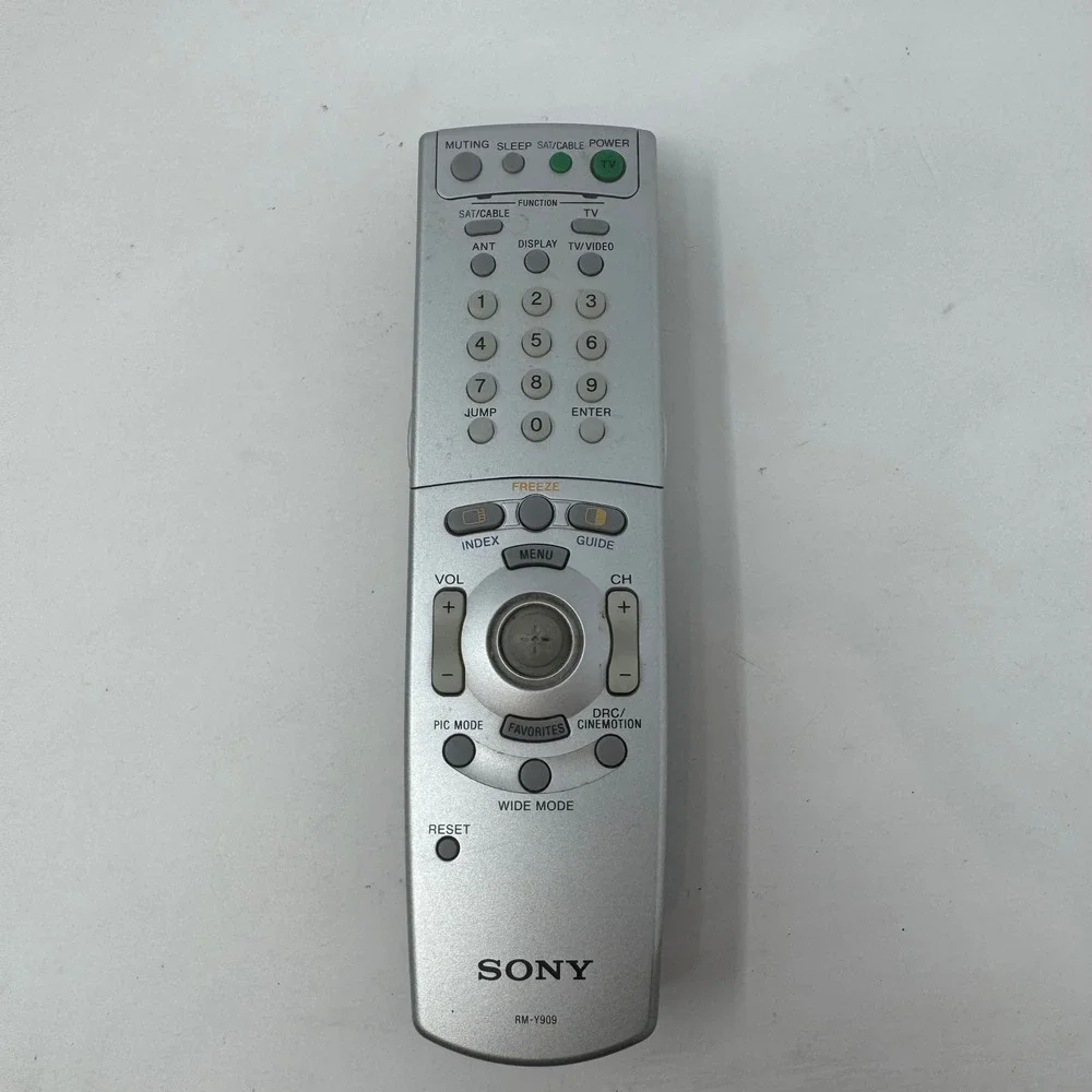 Sony‎ RM-Y909 TV SAT Cable DVD Remote Control Silver Home Theater Controller